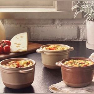 HEARTH AND HAND WITH MAGNOLIA 3 pc Stoneware Ramekins NEUTRAL COLORS NEW